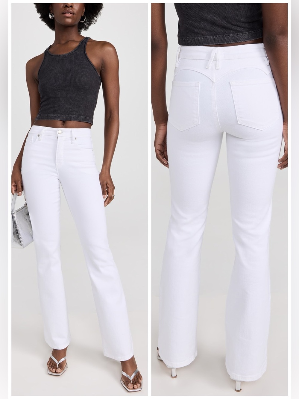 NWT Good American Good Classic Bootcut Jeans White Sz 8 29